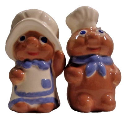 Career L K*713 - 6.340  Ceramic  Gingerbread Dough Couple [BLUE] SHAKERS