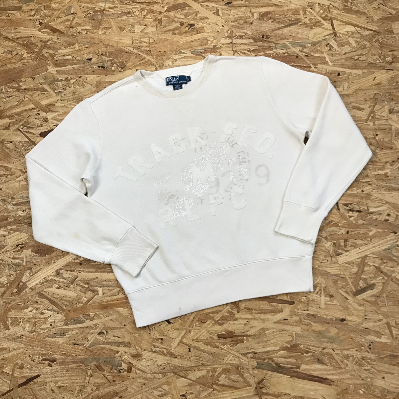 PONY POLO RALPH LAUREN TRACK FED FELPA LARGE L GIROCOLLO PULLOVER ALI PIEDE RLPC