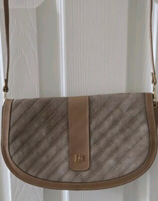Vintage Peruzzi Firenze Italian Leather & Suede Crossbody Bag w/ Removable Strap
