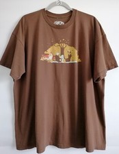 Vintage Threadless Men's Brown Short Sleeve Graphic Tshirt Tee 2XL Made In USA