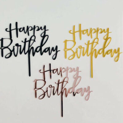 Cake Topper Happy Birthday Stecker Torten Dekoration Geburtstag Tortenaufsatz