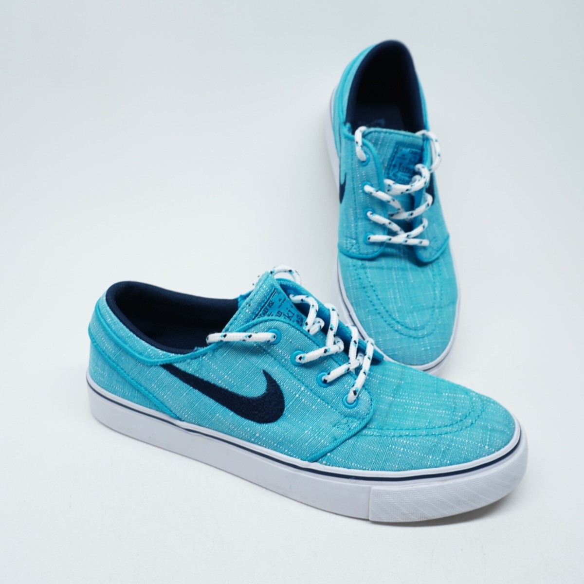EXC Nike Zoom SB Stefan Janoski Canvas Womens 6.5 5.5Y Blue Skate