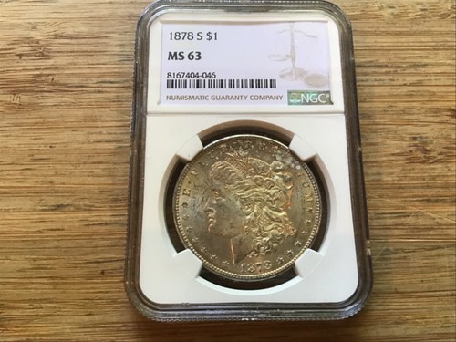 1878-S Morgan Silver Dollar US $1 MS 63 NGC