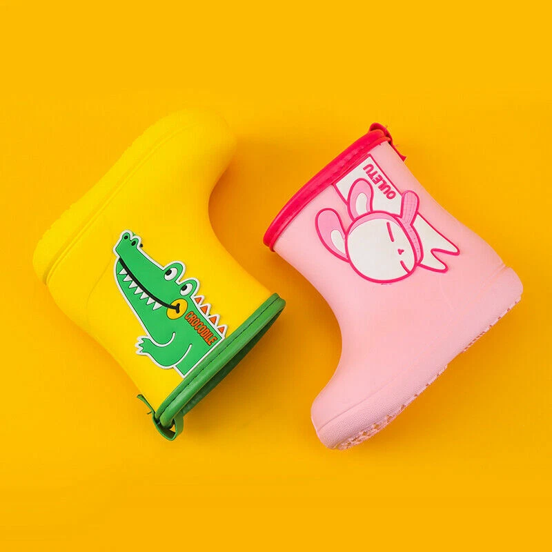 Boys Girls Kids Toddlers Rain Boots Waterproof Wellies Wellington Splash Shoes - Image 3 of 4