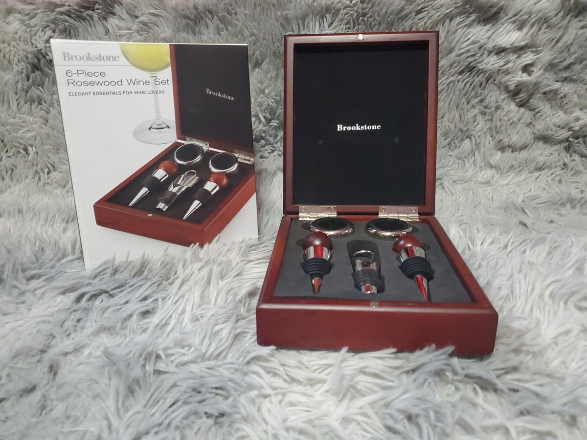 Brookstone 6-Piece Rosewood Wine Set NIB Open Box | eBay Brookstone 6-Piece Rosewood Wine Set NIB Open Box | eBay