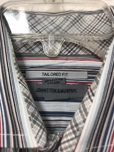 Johnston & Murphy Mens Long Sleeve Button Down Shirt, Multicolor, Large - Picture 2 of 4