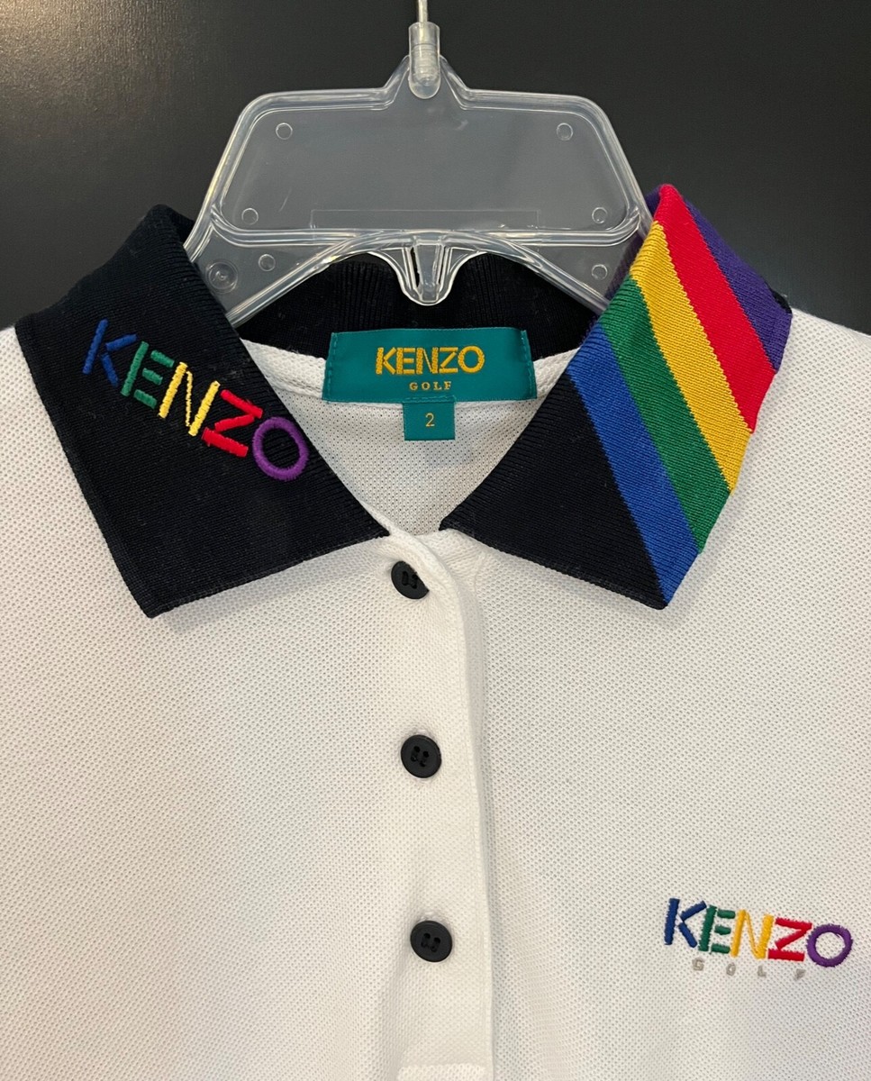 KENZO GOLF Logo Embroidered Long Sleeve Shirt 100% Authentic(Japan