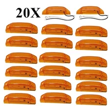 20X Amber 4" LED Side Marker Clearance Light Waterproof for Trailer Truck RV