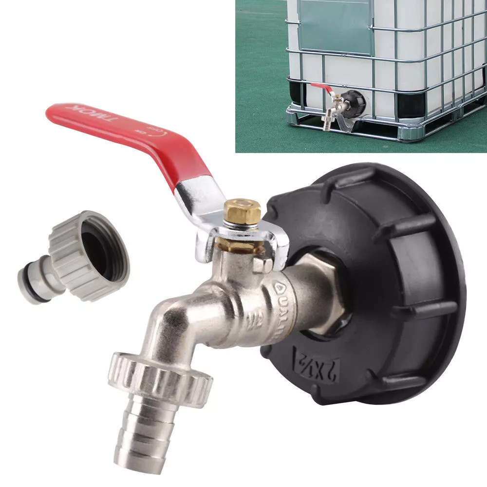 IBC Tank Adapter S60X6 To Brass Garden Tap With 1 2