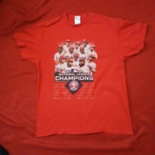 Philadelphia Phillies 2022 NL Champions Red Tshirt Mens Large 2 Sided Harper