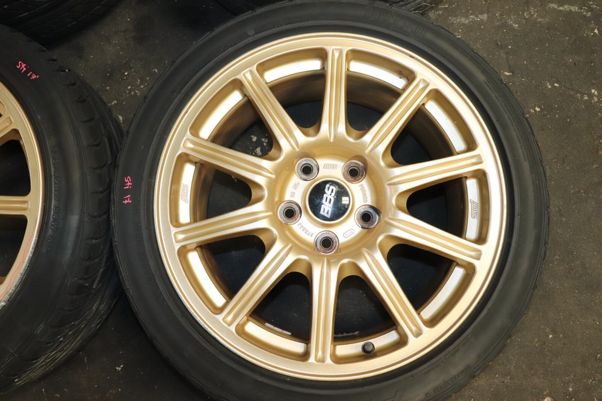 STI BBS 17インチ ホイール 4本セット ゴールド 2006-2007 Subaru Impreza WRX STi BBS Forged 17