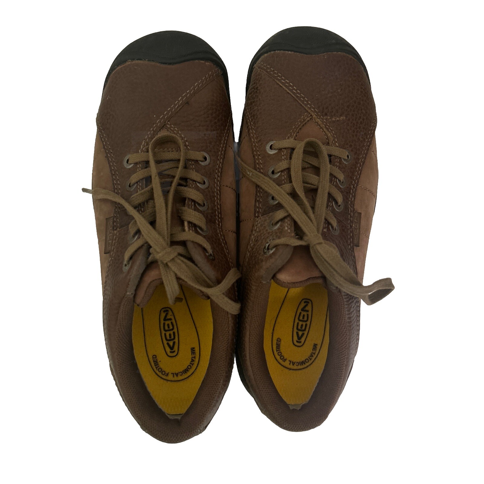 Sneakers Oxford Keen donna Presidio pelle marrone casual taglia 8M