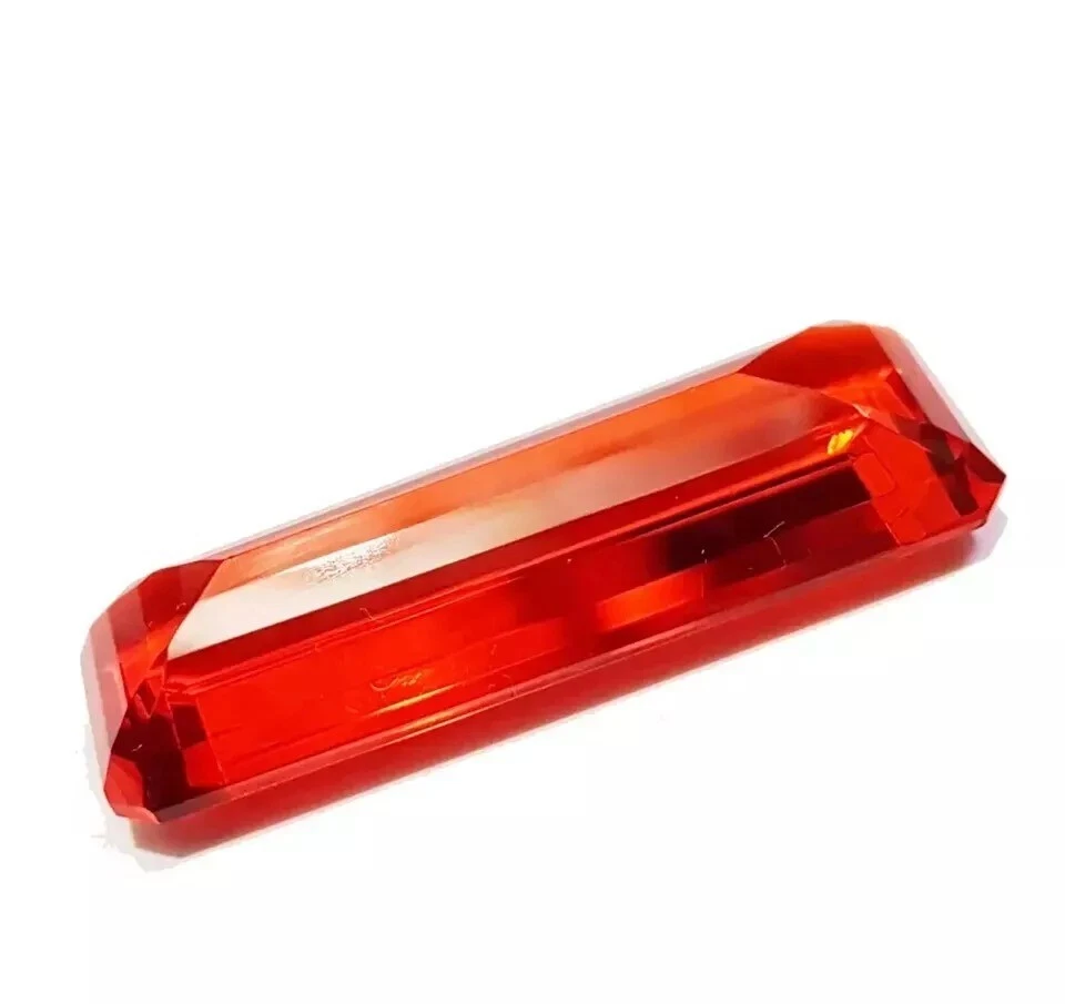 Fabuloso Topacio Naranja 80-82 Ct Natural Corte Baguette Piedra Preciosa Suelta Certificado EGL Foto 4 de 4