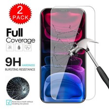 For iPhone 11 12 13 Pro Max mini Full Coverage Tempered Glass Screen Protector