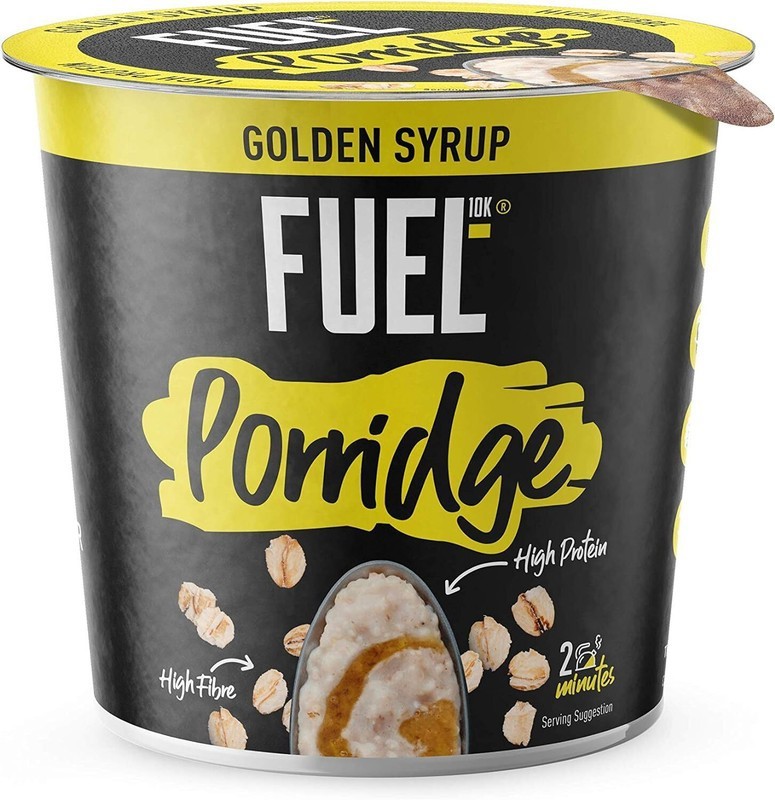 FUEL10K Golden Syrup Porridge Pots-High in Protein&Fibre Breakfast Pots-8x70g