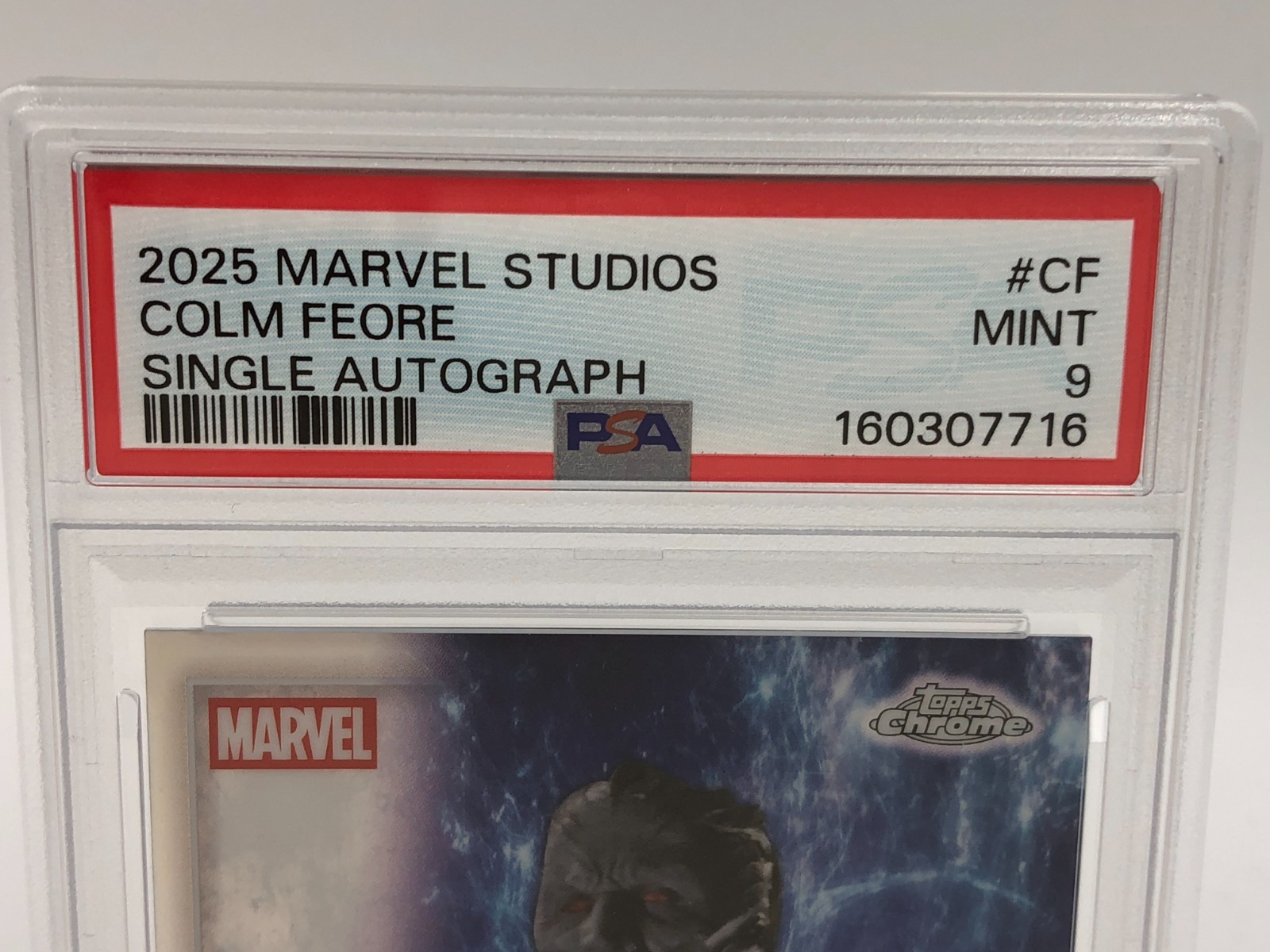 COLM FEORE AUTO card 2025 MARVEL STUDIOS as LAUFEY THOR Movie MCU PSA MINT 9 view 2