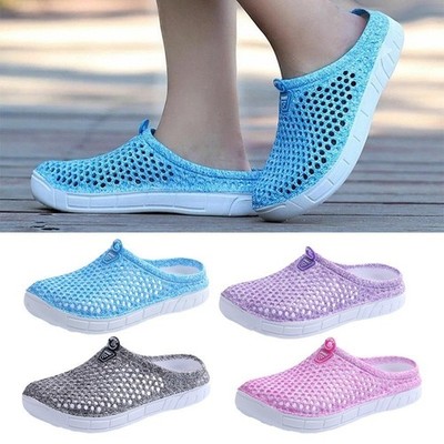 Damen Atmungsaktive Haus Gartenclogs Praktische Pantoletten Hausschuhe Clogs DE
