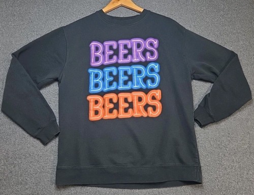 Vintage Retro Style Beer Pull-over Sweatshirt Size XL The Beer Keep Bar And Shop