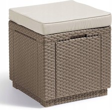 Garden Stool Side Table Pufa Seat Stool Brown New Original Packaging