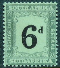 South Africa 1927 6d SG D21 Mint hinged cat £18