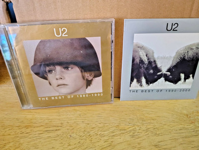 Set of 2 U2 Best of CD's 1980-1990 plus 1990-2000 Gently Used Rock