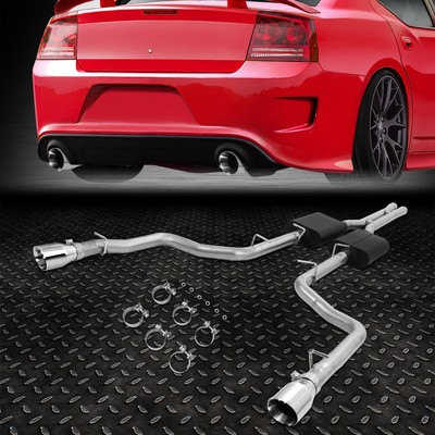 #ad FOR 05 10 CHRYSLER 300 CHARGER MAGNUM 5.7L 4quot; ROUND MUFFLER TIP CATBACK EXHAUST $244.92