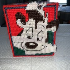 Handmade Tissue Box Cover - Plastic Canvas Fits 8.2x8.4  Box