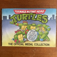 Vintage Teenage Ninja Turtles Hero Coin Medal Collection 4 coins included