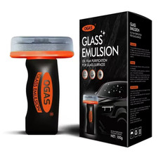 Glass Oil Film Remover for Car, 100Ml Roll-On Glass Compound with Cleaning Board