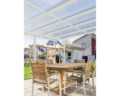 Terrassenüberdachung gutta Premium VSG Sicherheitsglas 812,5 x 406 cm weiß