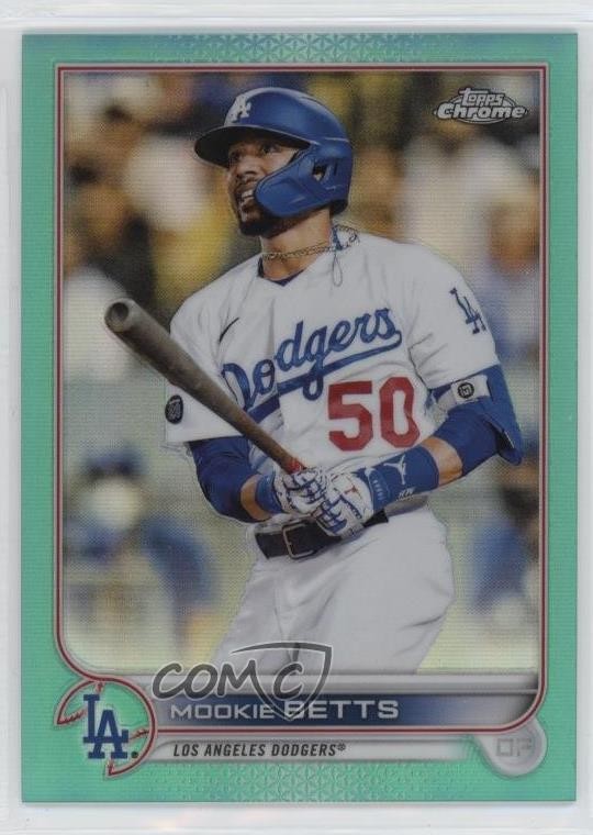 2022 Topps Chrome Aqua Refractor /199 Mookie Betts #100 08ho