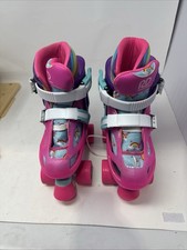 Girls' Adjustable Roller Derby Skates Unicorn Rainbow Design, Size J12-2