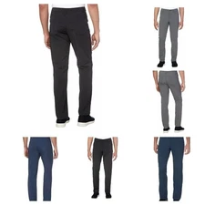 Kirkland Signature Men’s 5 Pocket Performance Pant in black , gray , blue
