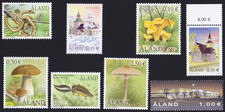 ALAND FINLAND 2002 - 2003 ANIMALS, REPTILES, MUSHROOMS Sc # 193-200 MNH