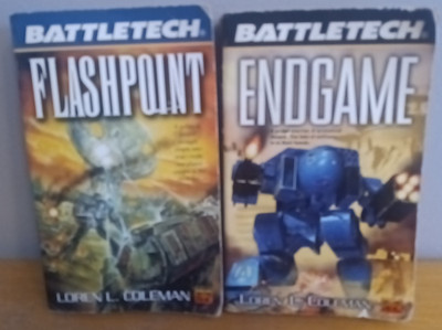 Battletech Paperbacks Flashpoint  Endgame Loren L Coleman Vintage ROC