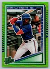 Sebastian Walcott 2025 Panini Donruss Optic Lime Green 117/149 Texas Rangers 103