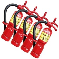 4 Pcs Mini Fire Extinguisher Metal Pendant Models for Mini House Landscaping