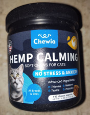 CHEWIA Cat Calming Treats - Hemp Calming Care for Cats - Cat Anxiety Relief