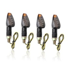 4PCS Motorcycle Turn Signals,14LED Front Rear Motorcycle Smoked Black Shell