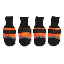 Guardian Gear Dog Boots w/ reflective strips & non-slip soles - Large Orange