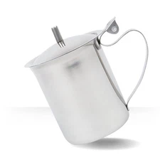 Creamer with Lid 10 Oz Coffee Creamer Container Small Stainless Steel Milk Pi.