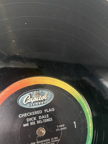 Dick Dale and His Del-Tones LP Checkered Flag Capitol T-2002 VG ORIGINAL RELEASE - Picture 7 of 9