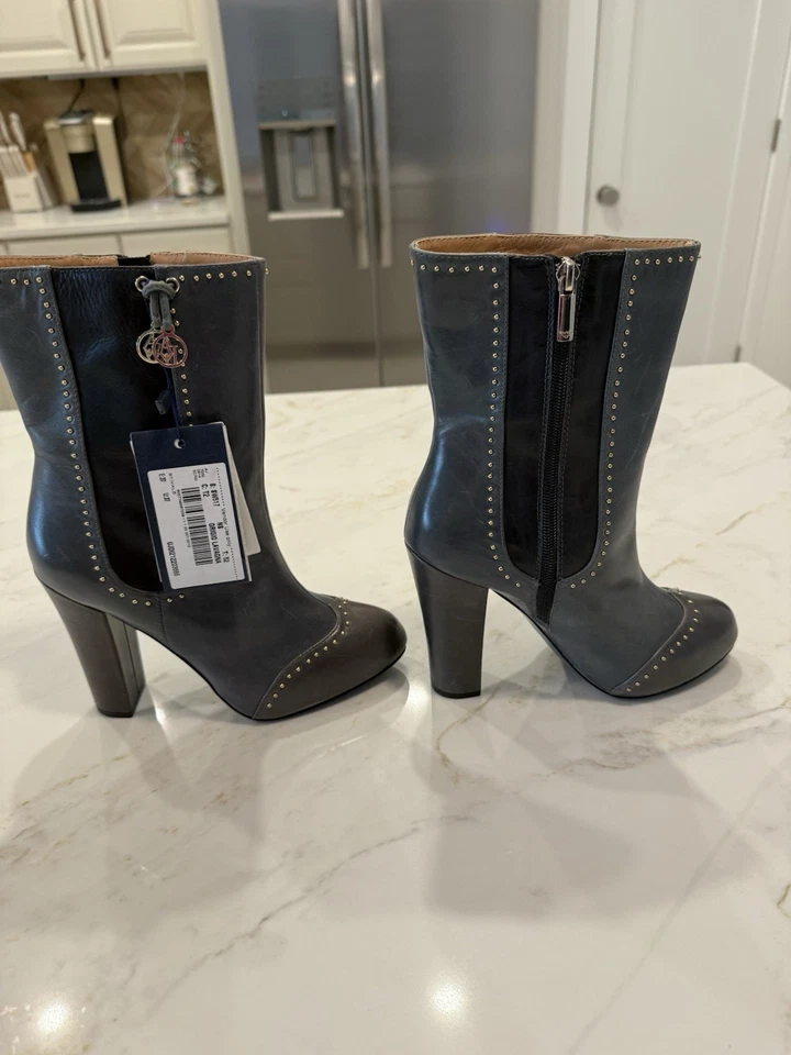 Armani SW517 Studded Ankle Boots Grey Grigio Lavagna – Originally $2,200 – Sz 37 - Image 3 of 4