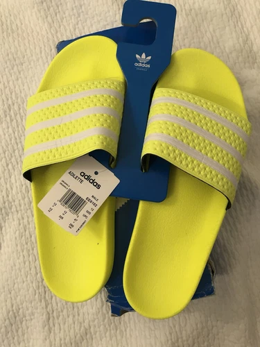 RARA nuova infradito Adidas ADILETTE Slides uomo giallo solare EE6182 TAGLIA 12