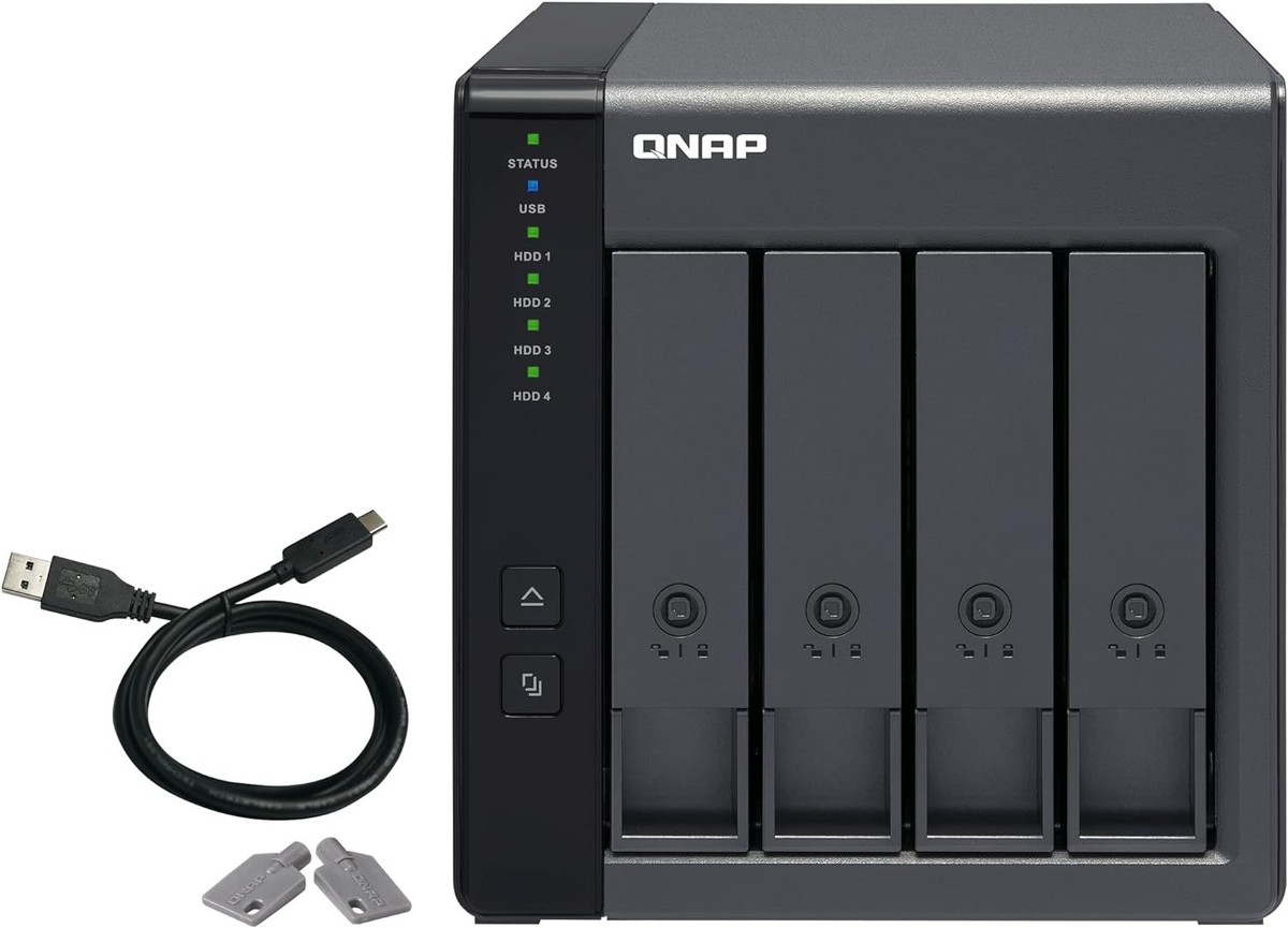 QNAP TR-004 4 Bay USB Type-C Direct Attached Storage with Hardware