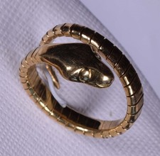 18k Year of the Snake Ring Size 6 Wrap Around