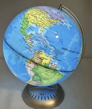 Illuminated World Globe for Kids Stand and Built in Led Night Light for Learning