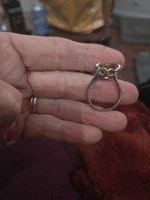 Amber Colored Cocktail Ring Sz 8
