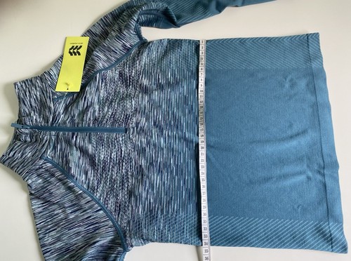 All In Motion Kids Long Sleeve Athletic Top 1/4 Zip Blue Grey Size S (6/6X) - Picture 16 of 18