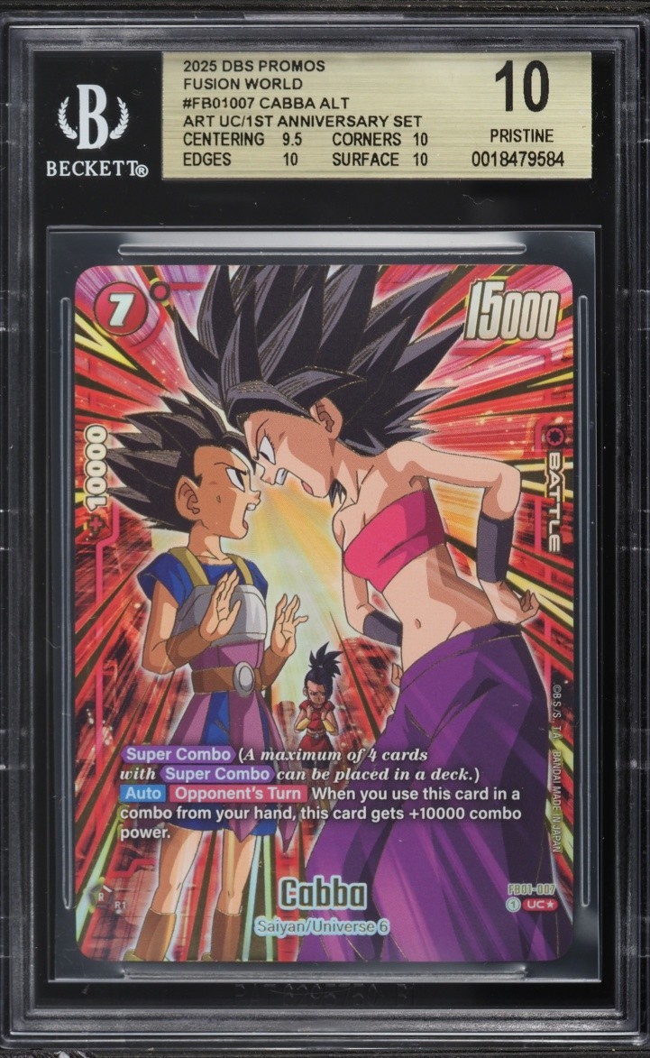 2025 Dragon Ball Super Fusion World Promo 1st Anniversary Cabba #FB01007 BGS 10